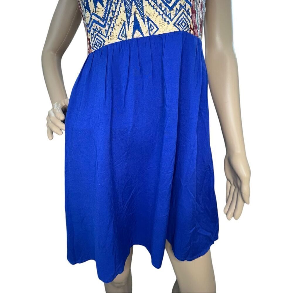 Flying Tomato Boho Aztec Pattern Spaghetti Strap Mini Dress - Picture 3 of 5
